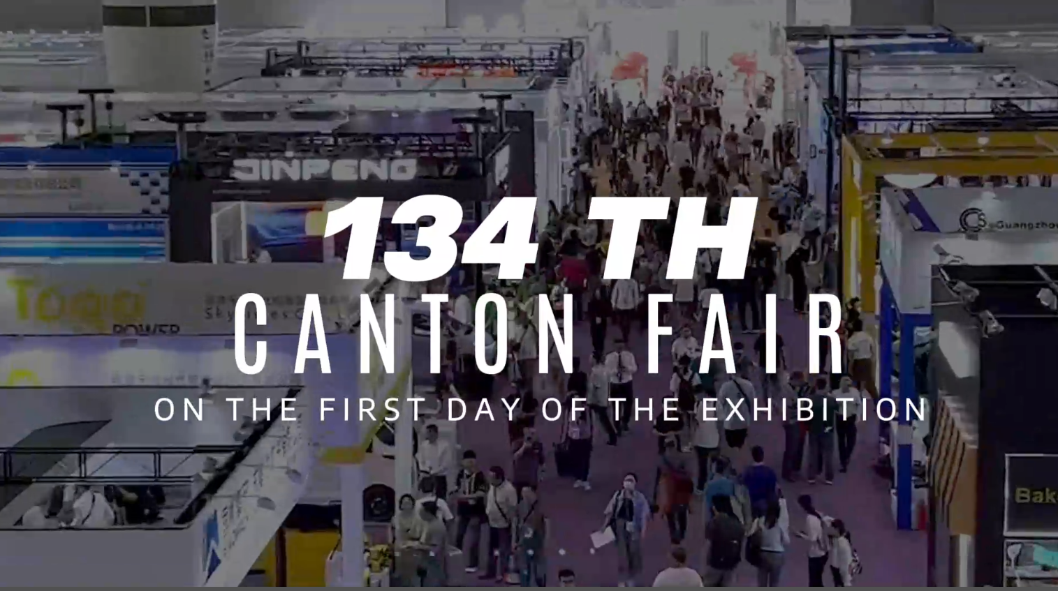 134e Canton Fair op de eerste dag van de tentoonstelling
